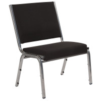 Flash Furniture XU-DG-60442-660-1-BK-GG HERCULES Series 1500 lb. Rated Black Antimicrobial Fabric Bariatric Medical Reception Chair